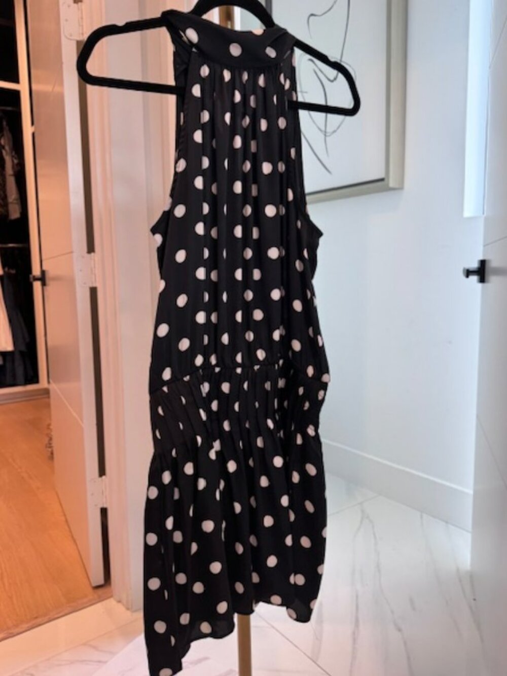 Do+Be Halter Polka Dot Dress, Small